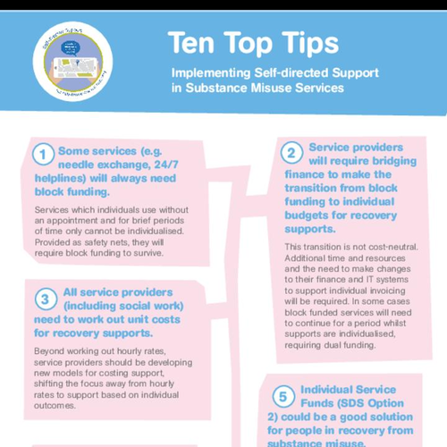 Top Ten Tips: SDS for Substance Misuse Providers