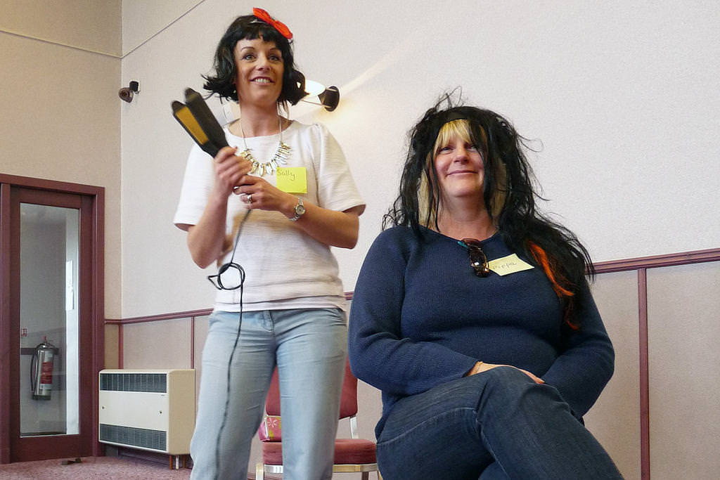 Hairdressing role play in action